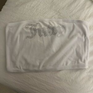 Juicy Couture White Velour Tube Top